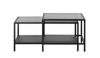 Salontafel Bronco Set Zwart Metaal - Giga Living