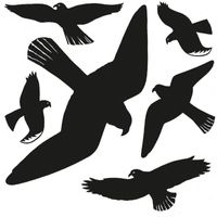 Vogelwering stickers voor binnen/buiten 30 x 30 cm   -