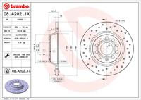 Remmenset, remschijf BREMBO, Remschijftype: Geperforeerd, Inbouwplaats: Achteras: , u.a. für Audi, Skoda, VW, Seat