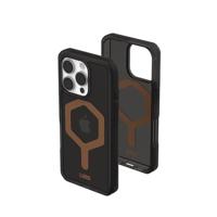 URBAN ARMOR GEAR Plyo MS Case compatibel met Apple iPhone 16 Pro Case (Draadloos / Magnetisch opladen compatibel, Valbestendige Air-Soft hoeken, Opstaande rand) zwart / brons