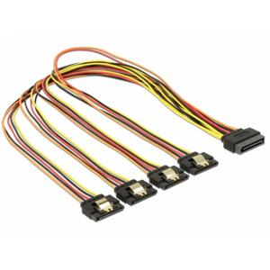 DeLOCK 60158 SATA-kabel 0,5 m SATA 15-pin 4 x SATA 15-pins Meerkleurig