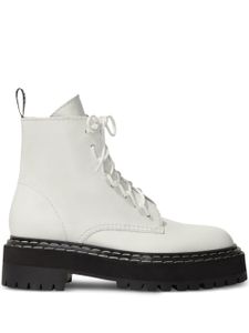 Proenza Schouler bottes Combat en cuir - Blanc