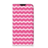 Apple iPhone 14 Plus Hoesje met Magneet Waves Pink - thumbnail