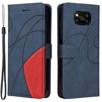 Bi-Color Series Xiaomi Poco X3 Pro/X3 NFC Wallet Case - Blauw - thumbnail