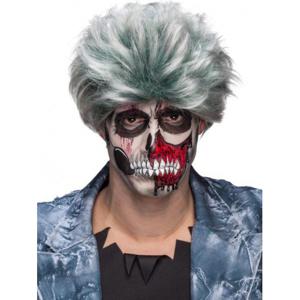 Zombie halloween verkleed pruik - heren - grijs - Carnaval/Horror verkleed accessoires