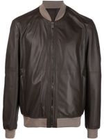 Corneliani veste bomber en cuir - Marron - thumbnail