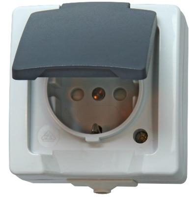 Kopp 107856005 Nautic Wandcontactdoos met randaarde en klapdeksel spatwaterdicht Grijs 1 stuk(s) Kopp 107856005 Nautic Wandcontactdoos met randaarde en klapdeksel spatwaterdicht Grijs 1 stuk(s)