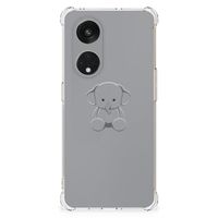 OPPO Reno8 T 5G Stevig Bumper Hoesje Grijs Baby Olifant