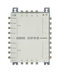 Kathrein EXR 2998 Satelliet multiswitch cascade Ingangen (satelliet): 9 (8 satelliet / 1 terrestrisch) Aantal gebruikers: 8