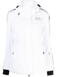 Ea7 Emporio Armani doudoune à logo imprimé - Blanc