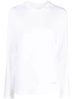 Jil Sander t-shirt en coton à manches longues - Blanc