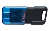 Kingston DataTraveler 80 M USB-stick Retail 128 GB Zwart/blauw DT80M/128GB USB-C - thumbnail