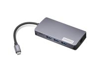 Lenovo GX91M73946 laptop dock & poortreplicator Bedraad USB 3.2 Gen 1 (3.1 Gen 1) Type-C Grijs - thumbnail