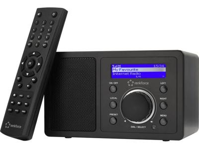 Renkforce RF-IR-MONO1 Internetradio Internet Bluetooth, AUX, WiFi, Internetradio Geschikt voor DLNA Zwart