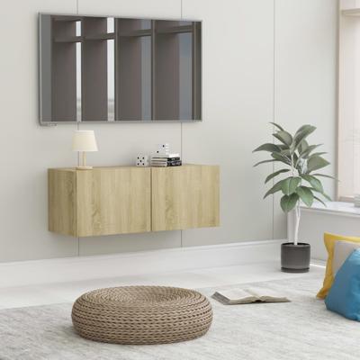 vidaXL Tv-meubel 80x30x30 cm spaanplaat sonoma eikenkleurig vidaXL Tv-meubel 80x30x30 cm spaanplaat sonoma eikenkleurig