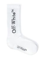 Off-White Kids chaussettes en coton à logo imprimé - Blanc - thumbnail