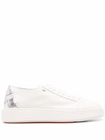 Santoni baskets Derby en cuir - Blanc