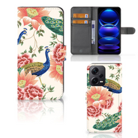 Telefoonhoesje met Pasjes voor Xiaomi Poco X5 Pro | Note 12 Pro 5G Pink Peacock - thumbnail