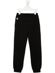 Philipp Plein Junior pantalon de jogging à motif monogrammé - Noir