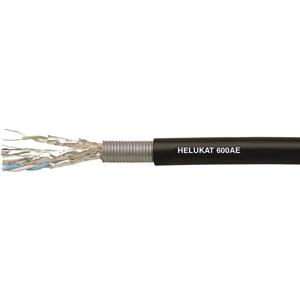 Helukabel 802168 Ethernetlkabel CAT 7e S/FTP 4 x 2 x 0.258 mm² Zwart per meter