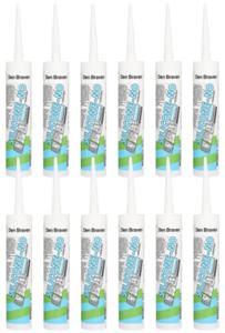 Den Braven Zwaluw silicone NO Sanitairkit 12 stuks van 310ml manhattan