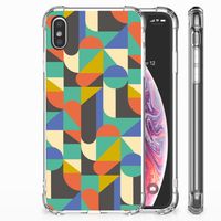 Apple iPhone Xs Max Doorzichtige Silicone Hoesje Funky Retro