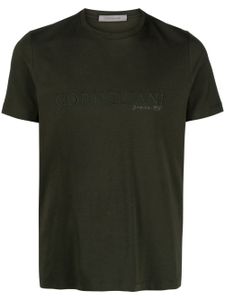 Corneliani t-shirt en coton à logo brodé - Vert