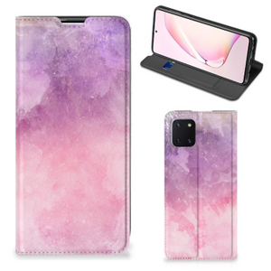 Bookcase Samsung Galaxy Note 10 Lite Pink Purple Paint