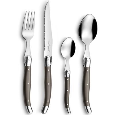 Lou Laguiole 24-delige Bestekset Tradition peperkleurig