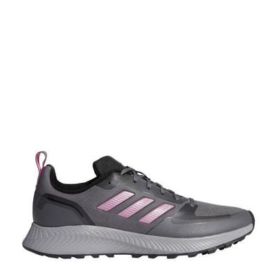 adidas Performance Runfalcon 2.0 hardloopschoenen trail grijs/roze adidas Performance Runfalcon 2.0 hardloopschoenen trail grijs/roze