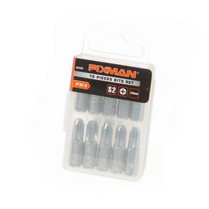 Bits 1/4" 25mm PH 3 (set van 10)