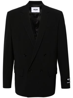 MSGM Blazer met logopatch - Zwart MSGM Blazer met logopatch - Zwart