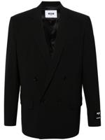 MSGM Blazer met logopatch - Zwart