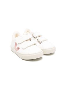 VEJA Kids Esplar touch-strap leather sneakers - Blanc