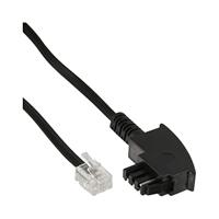 InLine TAE-F - RJ11 6m 6m Zwart telefoonkabel
