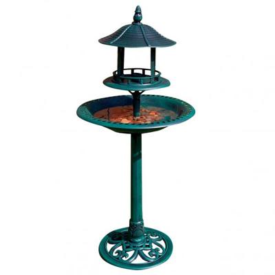 Vogelbad en voedertafel 2 in 1