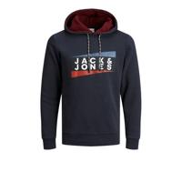 JACK & JONES CORE hoodie met logo donkerblauw