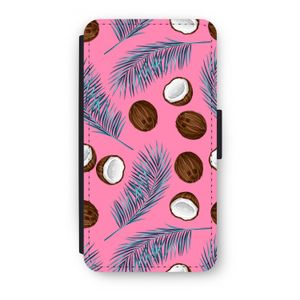 Kokosnoot roze: iPhone X Flip Hoesje