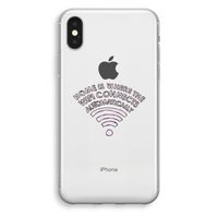 Home Is Where The Wifi Is: iPhone X Transparant Hoesje - thumbnail