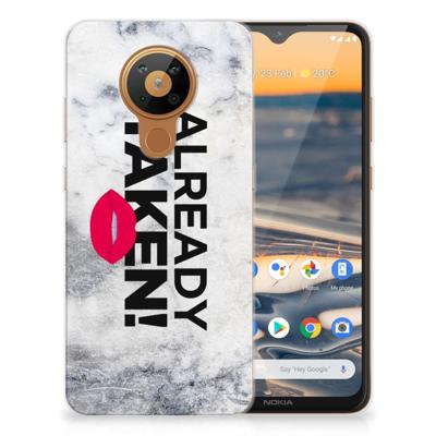 Nokia 5.3 Siliconen hoesje met naam Already Taken White Nokia 5.3 Siliconen hoesje met naam Already Taken White