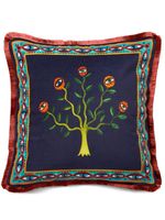 La DoubleJ coussin Eye Vines en velours - Bleu - thumbnail