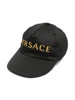 Versace Kids casquette à logo brodé - Noir