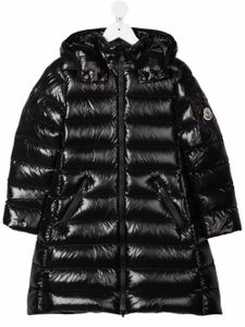 Moncler Enfant veste matelassée à patch logo - Noir