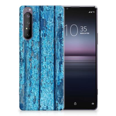Sony Xperia 1 II Bumper Hoesje Wood Blue