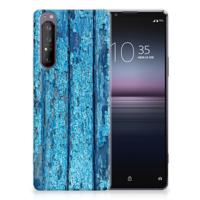 Sony Xperia 1 II Bumper Hoesje Wood Blue