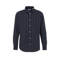 JACK & JONES ESSENTIALS gestreept regular fit overhemd donkerblauw