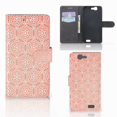 Huawei Ascend G7 Telefoon Hoesje Pattern Orange