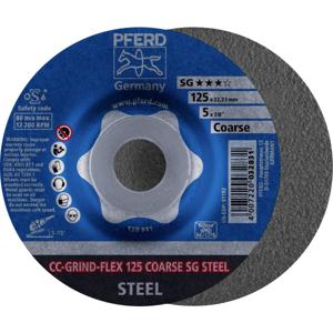 PFERD 64188125 CC-GRIND-FLEX 125 SG STEEL COARSE Schuurschijf Diameter 125 mm Boordiameter 22.23 mm 10 stuk(s)