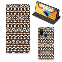 Samsung Galaxy M30s | M21 Hoesje met Magneet Aztec Brown