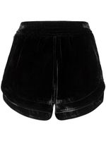 Philipp Plein short en velour à taille élastiquée - Noir